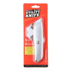 Dynacraft Multi-Blade Utility Knife With Hook And Straight Blades